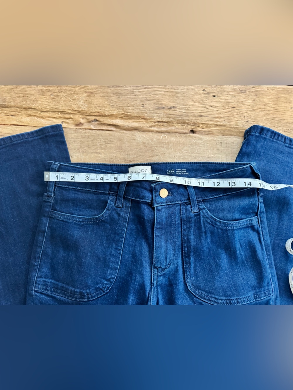 NEW Pilcro The Icon Low Rise Flare
Jeans in Dark Blue~ Size 28 - Picture 7 of 9